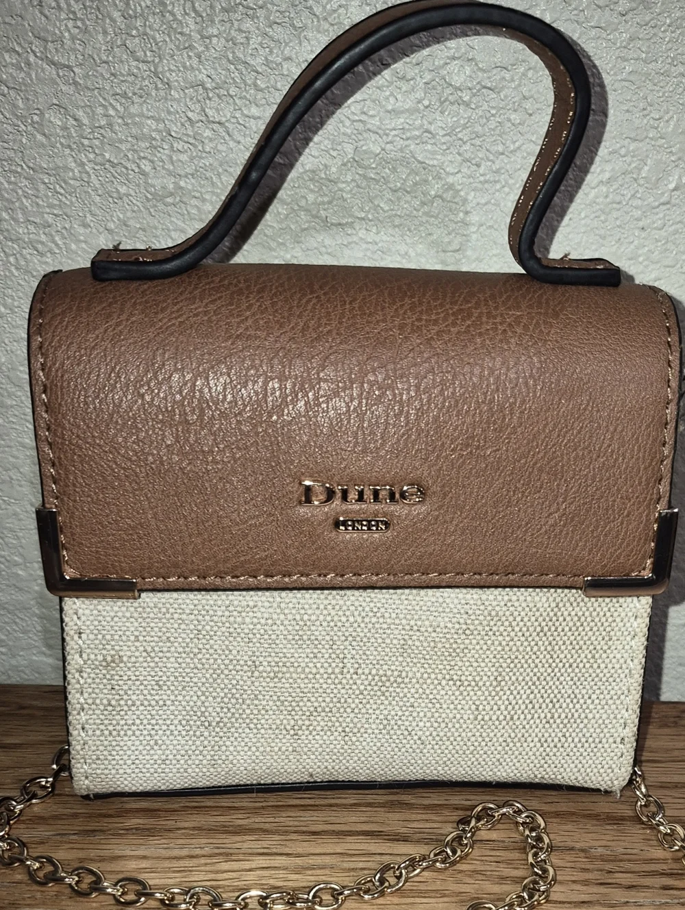 Dune London Classic style with a modern twist, Tan & Brown W/ Gold Accents - Picture 2 of 6